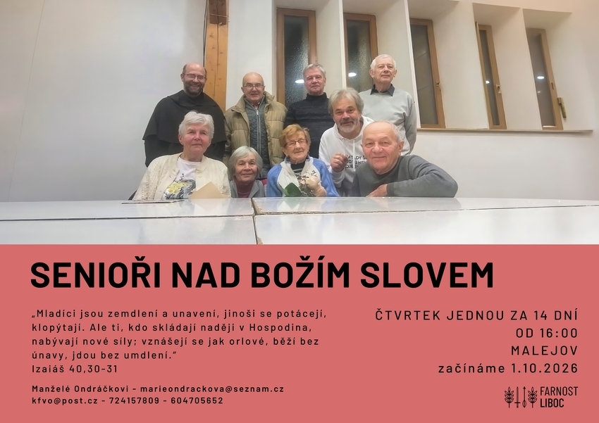 Senioři nad Božím slovem plakátek