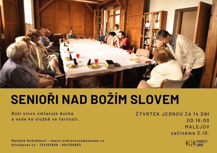 Senioři nad Božím slovem plakátek